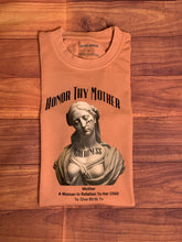 Load image into Gallery viewer, Honor Thy Mother Tee - Salmon/Black-White