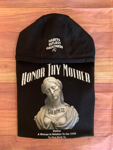 Honor Thy Mother PullOver Hoodie - Black/White