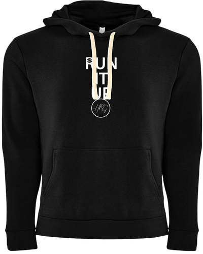 Run It Up PullOver Hoodie - Black/White - HRG Collection