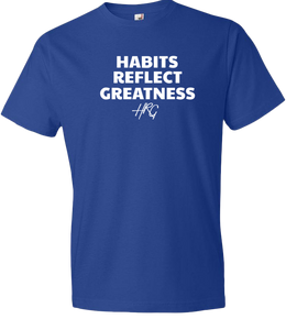Habits Reflect Greatness Tee - Blue/White - HRG Collection