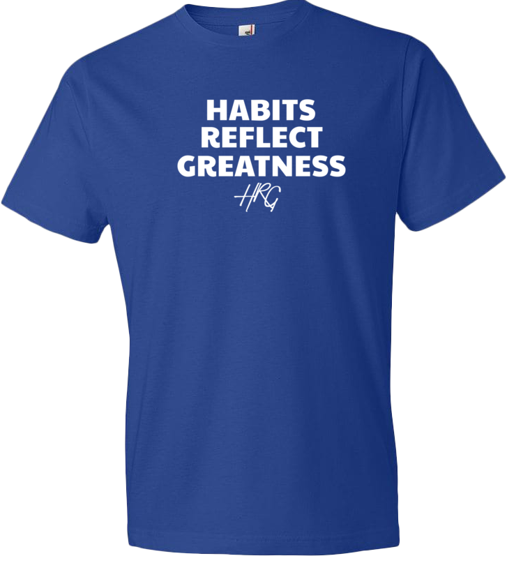Habits Reflect Greatness Tee - Blue/White - HRG Collection