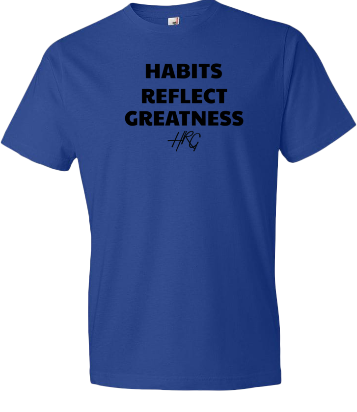 Habits Reflect Greatness Tee - Blue/Black - HRG Collection