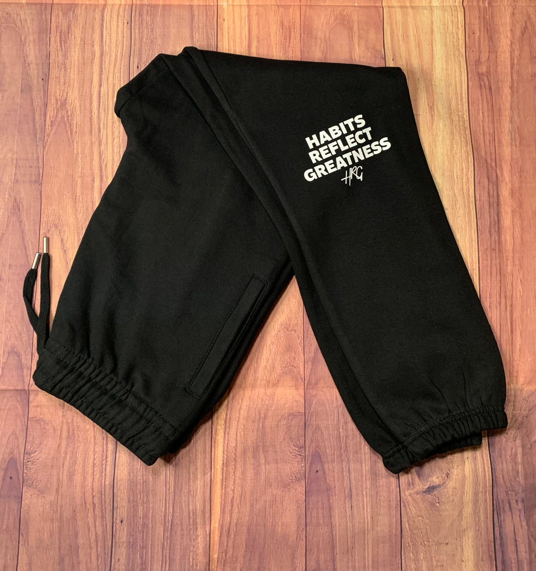 Habits Reflect Greatness SweatPant - Black/White