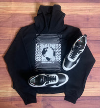 Load image into Gallery viewer, Greatness In A Box Pull Over Hoodie - Black/White