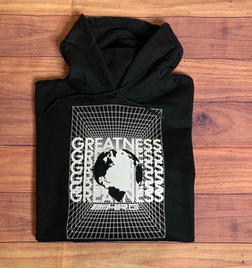 Greatness In A Box Pull Over Hoodie - Black/White